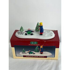 Lemax Village Collection Porcelain Snow Angels Collectible Figurine Scene